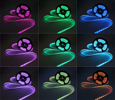 A casa da música Ip65 APP conduziu a tira clara Luces Rgb impermeável flexível 5050 jogos