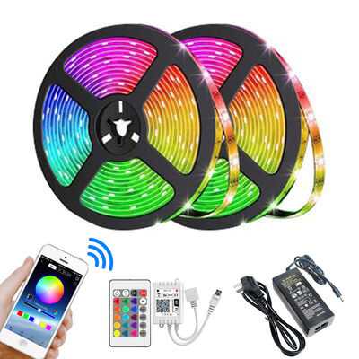 A sincronização esperta Rgb flexível da música de CRESTIN 16.4ft RGB conduziu luzes de tira WiFi APP