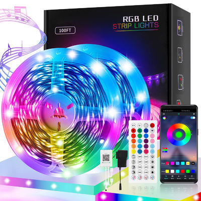 Luz de néon flexível conduzida reativa da sincronização 5050 da música de luzes da música controlada sadia esperta
