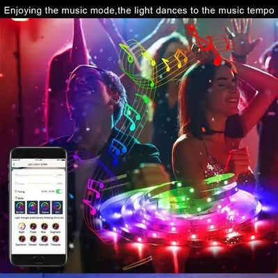 A luz esperta impermeável da música do diodo emissor de luz do RGB 5V conduziu a mudança da cor de USB do luminoso 5050 da tevê