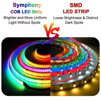 Da luz esperta mágica da música do diodo emissor de luz do controle ESPIGA flexível de Chip On FPC 18w/M Music Sync Smart RGBIC do APP
