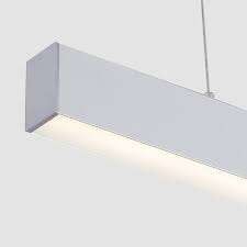 A parte alta conduziu o pendente linear claro do diodo emissor de luz do perfil de alumínio da tira montou o corredor acima para baixo