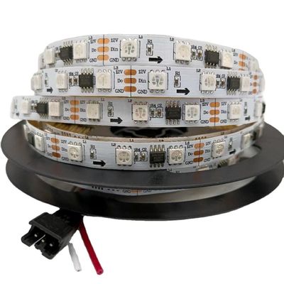 Luz endereçável 24V Aclorol 5050 programáveis do diodo emissor de luz da tira flexível do diodo emissor de luz de WS2811 Digitas