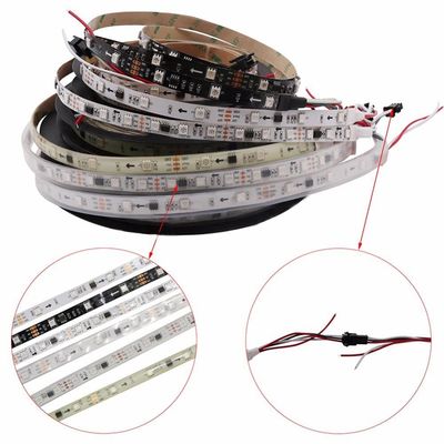 Luz endereçável 24V Aclorol 5050 programáveis do diodo emissor de luz da tira flexível do diodo emissor de luz de WS2811 Digitas