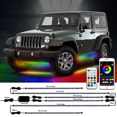 Carro de perseguição ideal Underglow Kit Neon Lights da cor 50cm 120cm impermeável