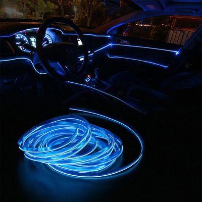 o carro alterado 3m ilumina a linha clara fria do EL com o diodo emissor de luz Ligh ambiental do console do painel de USB DIY T