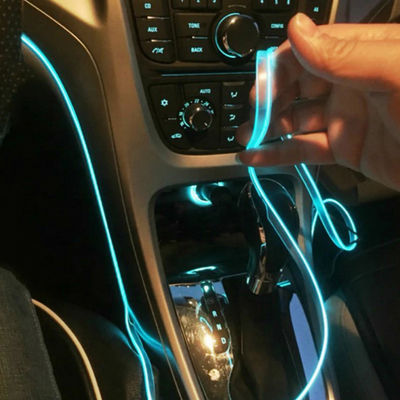 o carro alterado 3m ilumina a linha clara fria do EL com o diodo emissor de luz Ligh ambiental do console do painel de USB DIY T