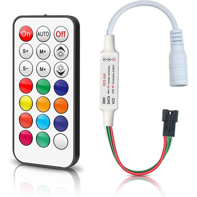 DC5 - luzes de tira ideais da cor de For WS2811 WS2812B do controlador da luz do diodo emissor de luz 24V mini 21Key