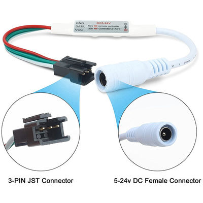 DC5 - luzes de tira ideais da cor de For WS2811 WS2812B do controlador da luz do diodo emissor de luz 24V mini 21Key