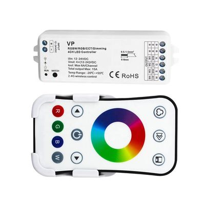 12V ao interruptor de controle remoto sem fio do controlador 2.4GHz Rgb Rf da luz do diodo emissor de luz de 24V RF