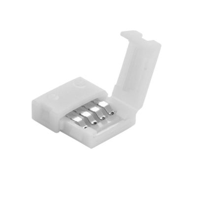 10mm 4 Pin Led Rgb Connector 10mm diodo emissor de luz L acessório T X Gapless Unwired forma Solderless de 4 Pin