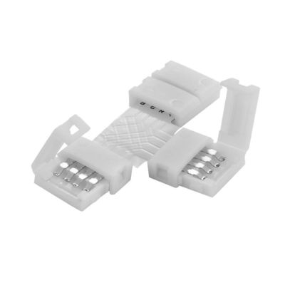 10mm 4 Pin Led Rgb Connector 10mm diodo emissor de luz L acessório T X Gapless Unwired forma Solderless de 4 Pin