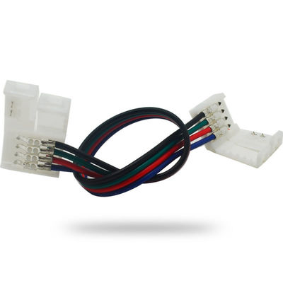 A largura conduzida do Pin 10mm dos conectores 4 da luz de tira conduziu o fio acessório do cabo de extensão de Solderless