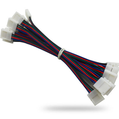 A largura conduzida do Pin 10mm dos conectores 4 da luz de tira conduziu o fio acessório do cabo de extensão de Solderless