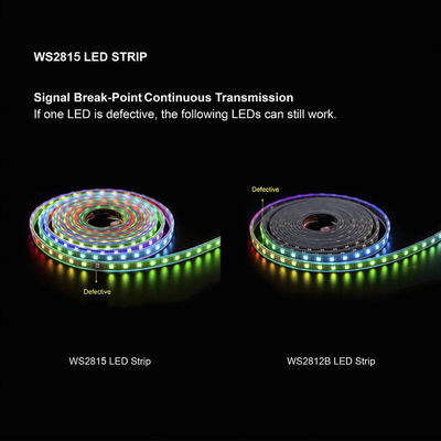 Ws2815 Digitas Rgb conduziu a tira que os dados endereçáveis individuais de Daul sinalizam 60 pixéis do diodo emissor de luz 144