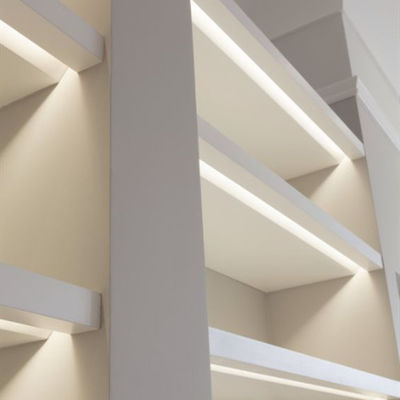 A borda do teto do armário da barra da cozinha que ilumina a tira Alu U dá forma ao emplastro Recessed canal do Drywall