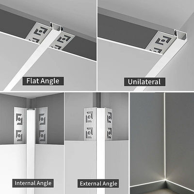 Borda 24VCeiling encaixada que ilumina o perfil de alumínio conduzido branco de SMD para a cozinha do vestíbulo