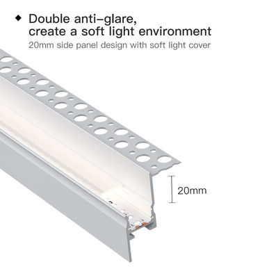 Arruela de alumínio Recessed moderna da parede do diodo emissor de luz do teto da luz do canal do diodo emissor de luz que ilumina a luz de tira de 9.5W/M Aluminum Profile Linear