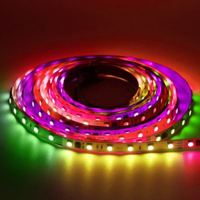 Tira 24v conduzida endereçável clara conduzida Digitas endereçável da tira 60leds/M de RGBIC 5050 SMD