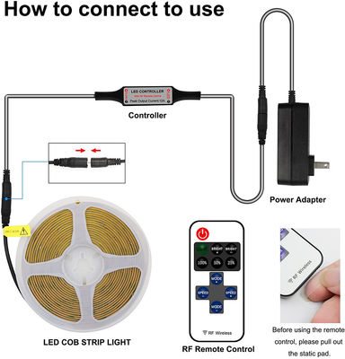 Luz 2023 flexível Dotless da fita da tira 480leds 2700K 3000K 4000K 6000K do diodo emissor de luz da ESPIGA