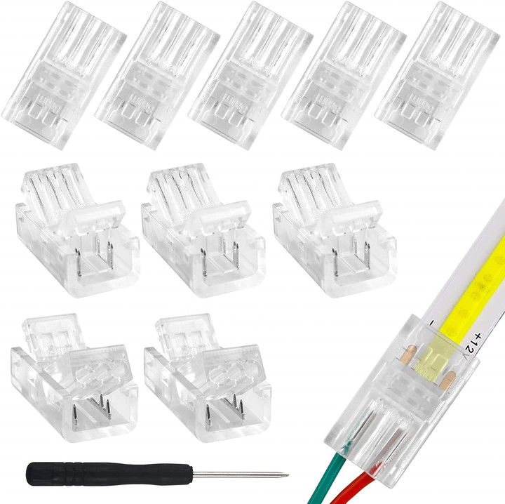O PC ROHS conduziu a conexão acessória clara da extensão terminal do adaptador do diodo emissor de luz do conector de cabo