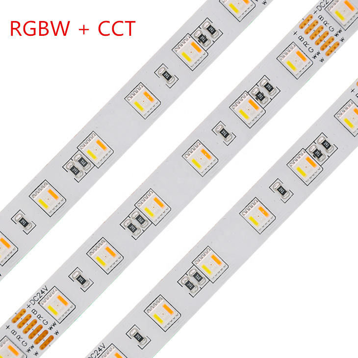Rgbww 5 em 1 Smd 5050 Rgb conduziu Rgb Cct 120 Led/M endereçáveis 12v 24v