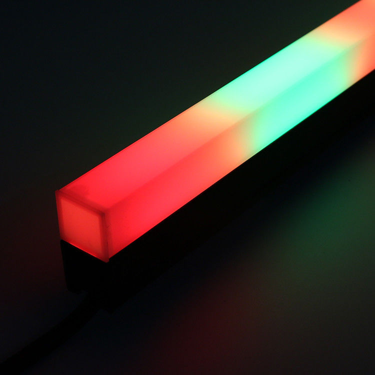 Trilha de alumínio clara conduzida linear do tubo do pixel DMX RGB de DC24V 96leds para iluminar projetos