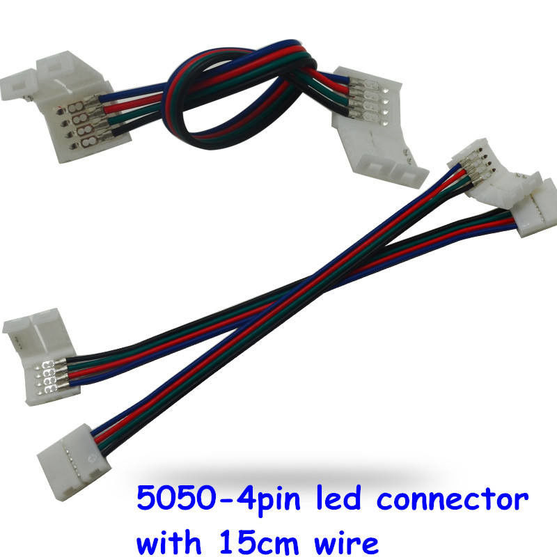 A largura conduzida do Pin 10mm dos conectores 4 da luz de tira conduziu o fio acessório do cabo de extensão de Solderless