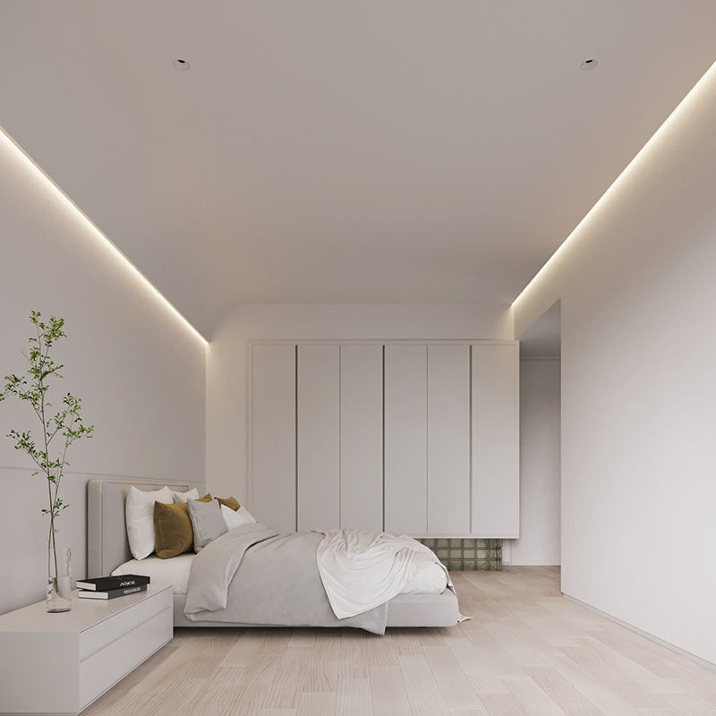 Arruela de alumínio Recessed moderna da parede do diodo emissor de luz do teto da luz do canal do diodo emissor de luz que ilumina a luz de tira de 9.5W/M Aluminum Profile Linear