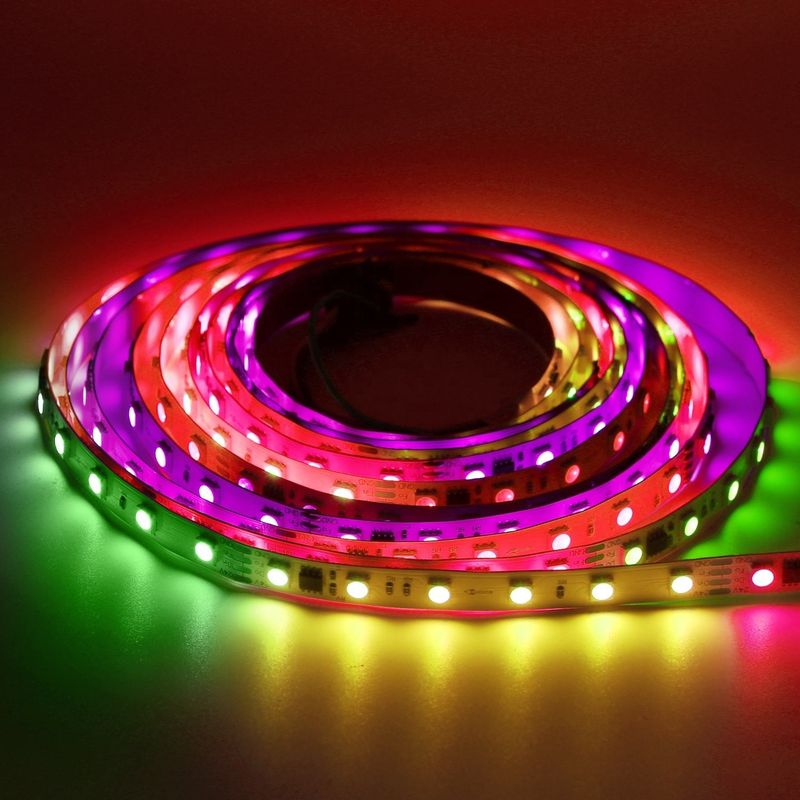 Tira 24v conduzida endereçável clara conduzida Digitas endereçável da tira 60leds/M de RGBIC 5050 SMD